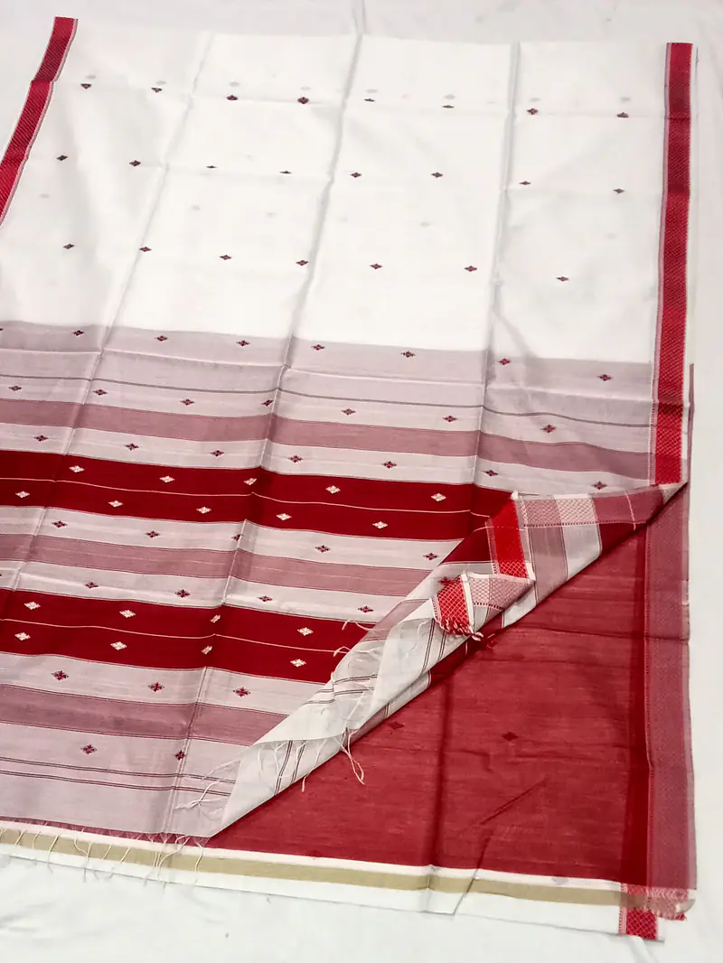 MAHESHWARI HANDLOOM COTTON SILK SAREE - Master