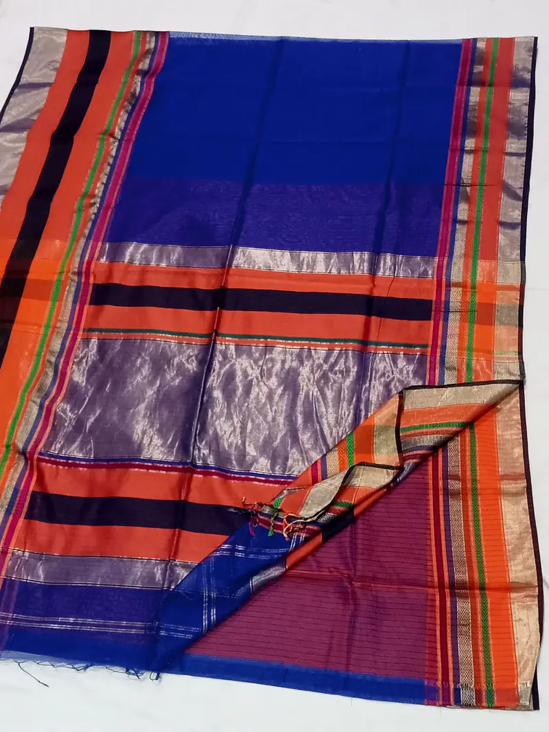 MAHESHWARI HANDLOOM COTTON SILK SAREE - Master