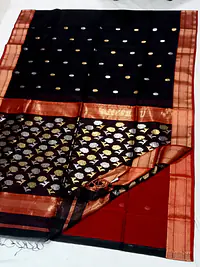 MAHESHWARI HANDLOOM COTTON SILK SAREE - Master