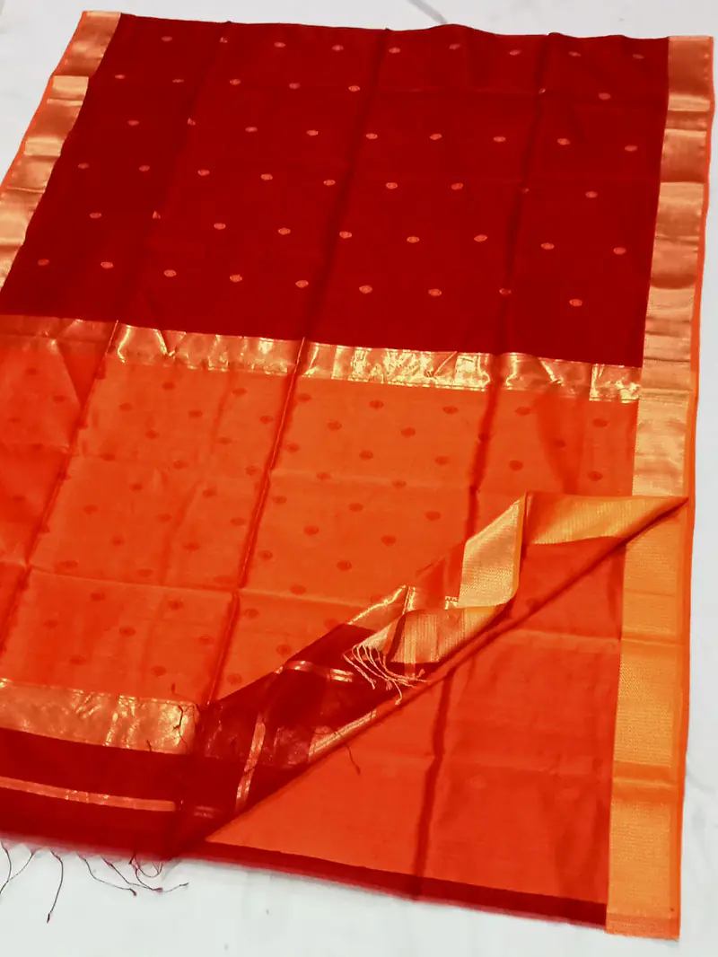 MAHESHWARI HANDLOOM COTTON SILK SAREE - Master