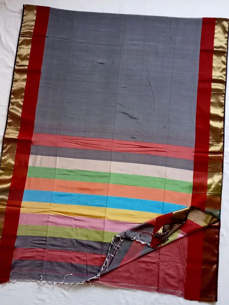 MAHESHWARI HANDLOOM COTTON SILK SAREE - Master