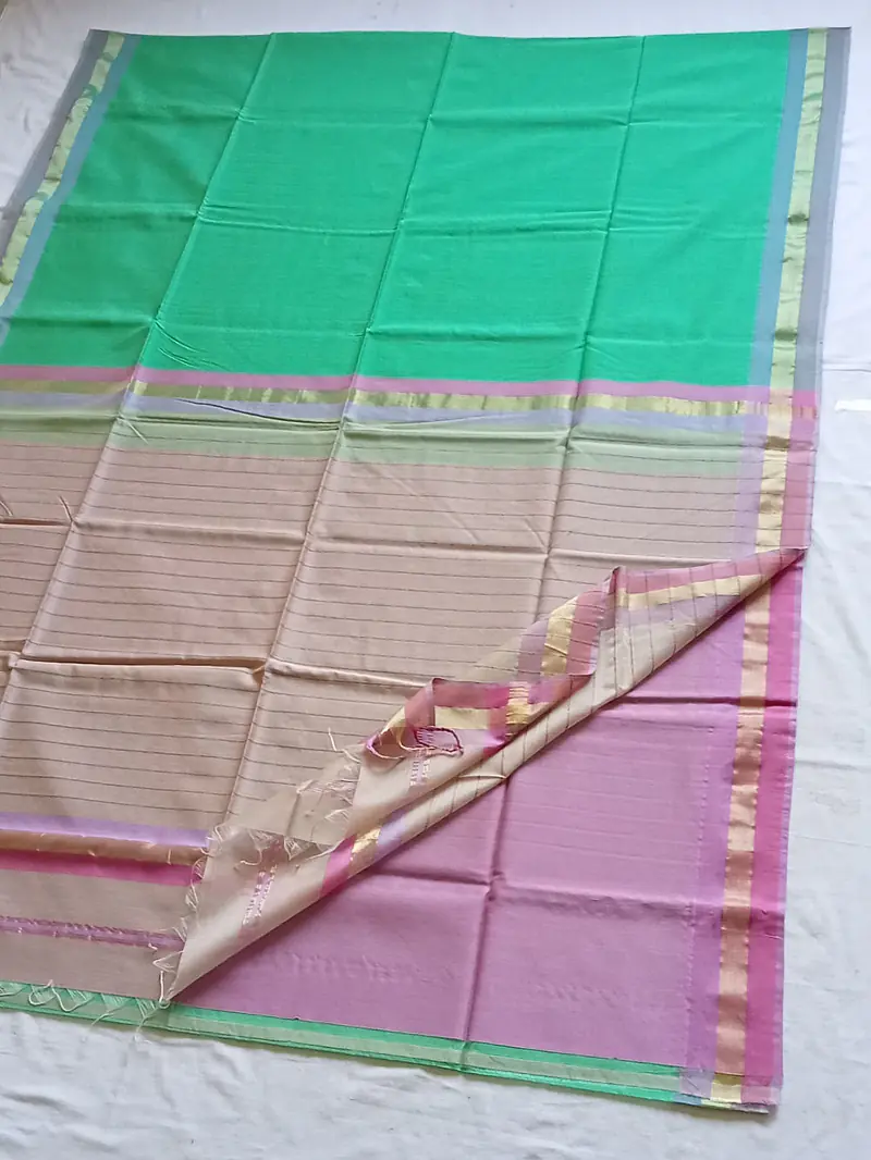 MAHESHWARI HANDLOOM COTTON SILK SAREE - Master