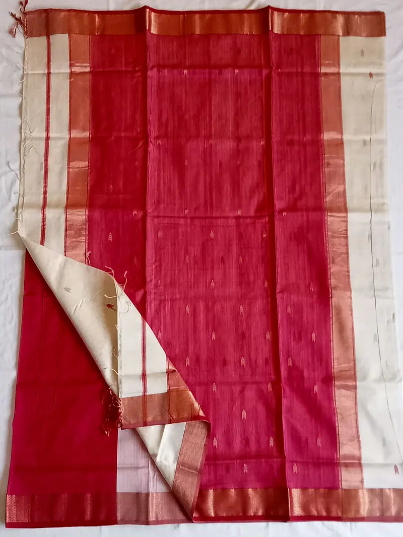 MAHESHWARI HANDLOOM COTTON SILK SAREE - Master