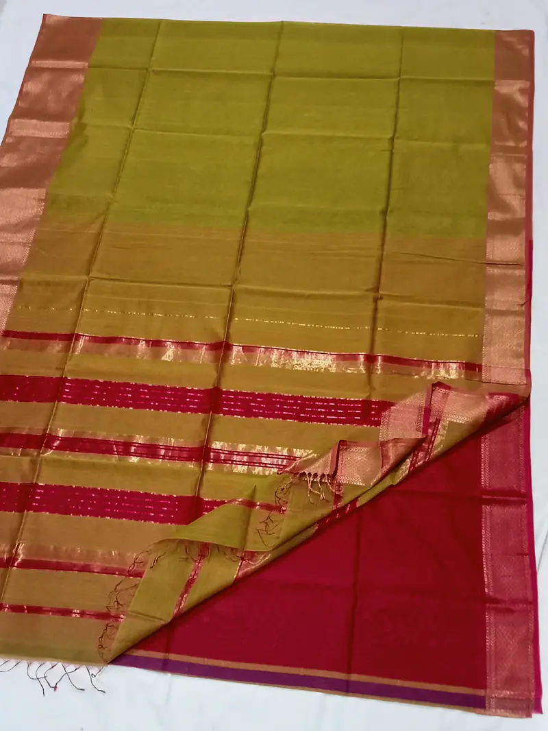 MAHESHWARI HANDLOOM COTTON SILK SAREE - Master