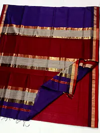 MAHESHWARI HANDLOOM COTTON SILK SAREE - Master