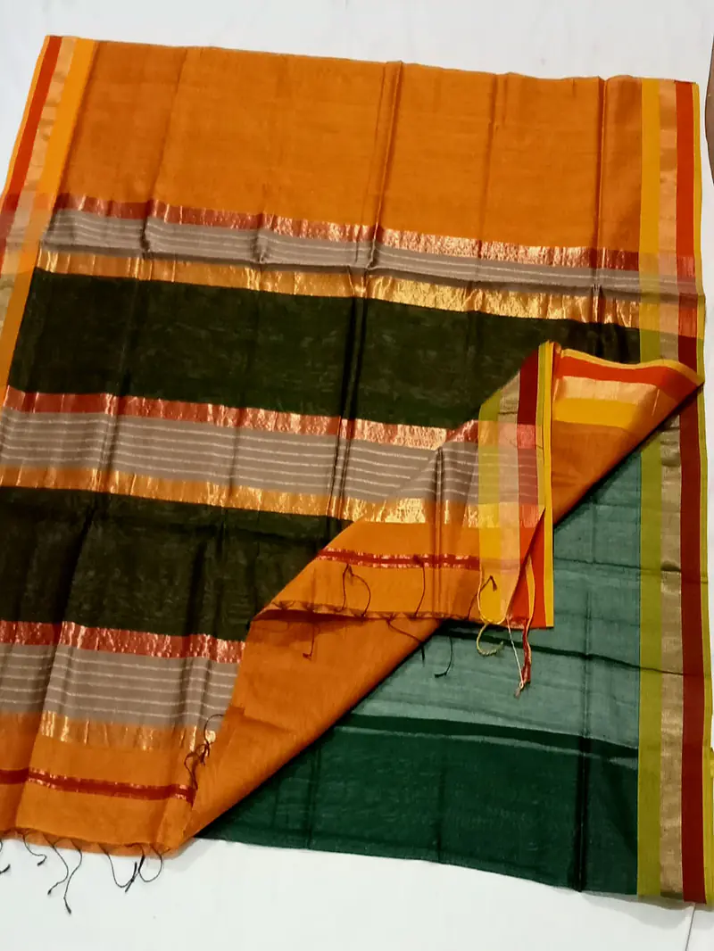 MAHESHWARI HANDLOOM COTTON SILK SAREE - Master