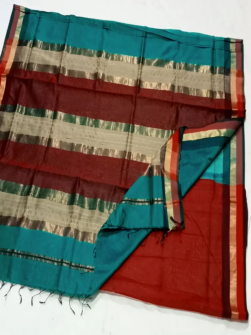 MAHESHWARI HANDLOOM COTTON SILK SAREE - Master