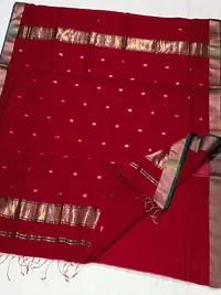 MAHESHWARI HANDLOOM COTTON SILK SAREE - Master