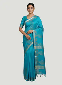 MAHESHWARI HANDLOOM COTTON SILK SAREE - Master