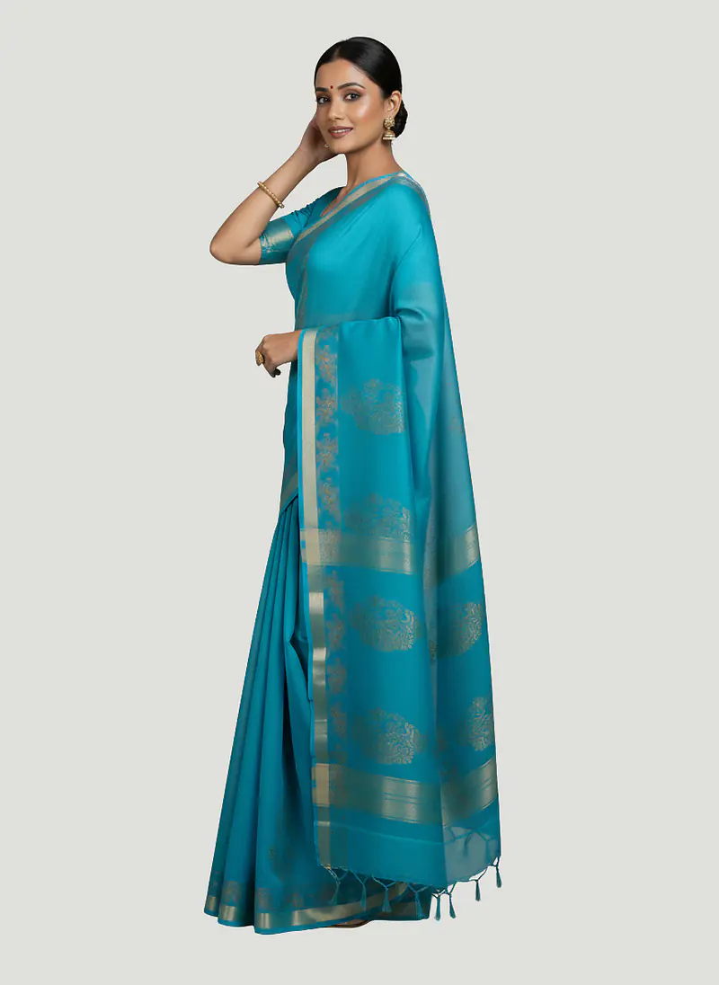 MAHESHWARI HANDLOOM COTTON SILK SAREE - Master