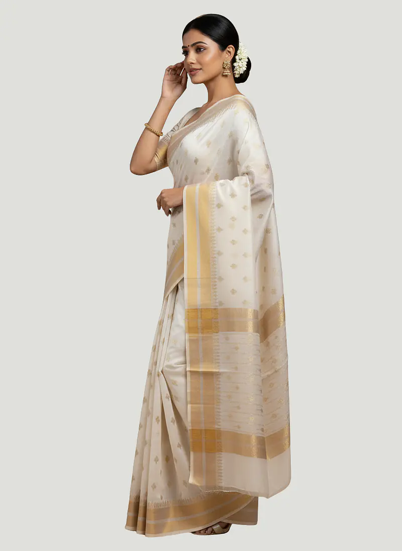 CHANDERI COTTON SILK SAREE - Master