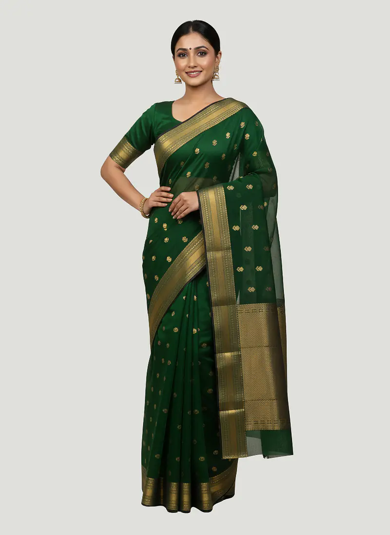 CHANDERI KATTAN ADDA SAREE - Master