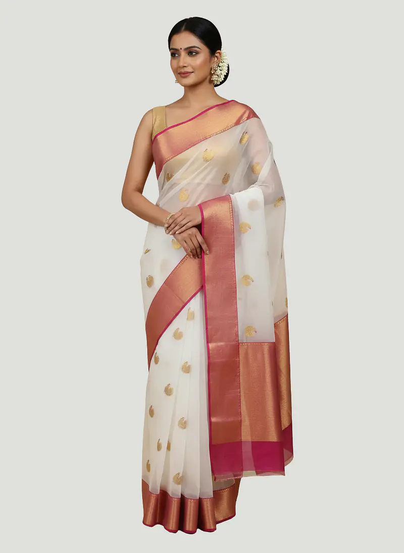 CHANDERI MURGA SAREE - Master