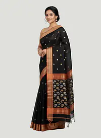 MAHESHWARI HANDLOOM COTTON SILK SAREE - Master