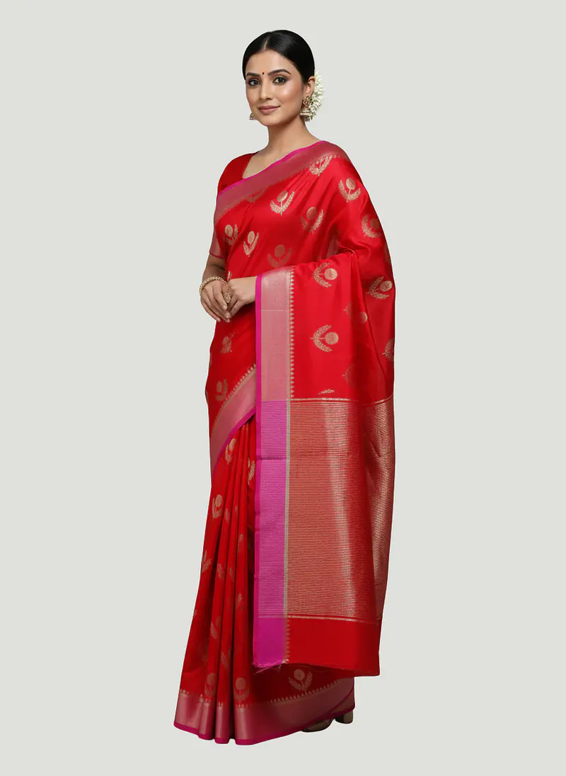 Rosy border Silk Saree - Master