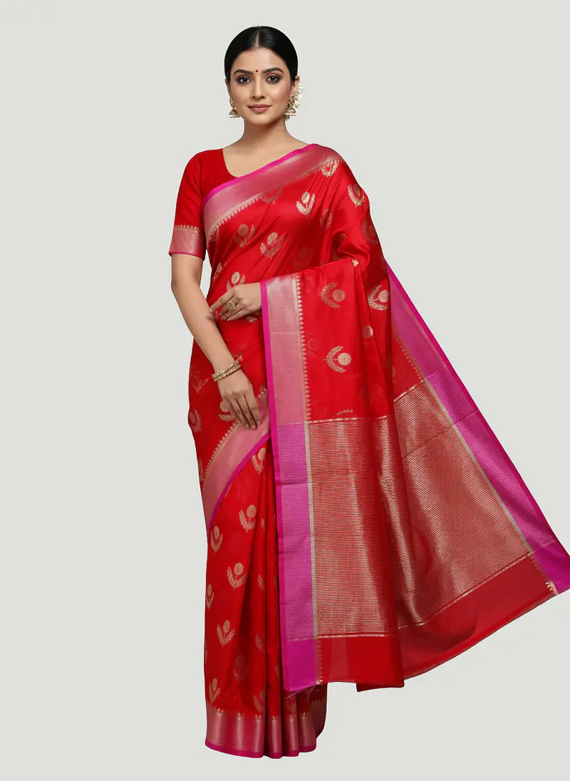 Rosy border Silk Saree - Master
