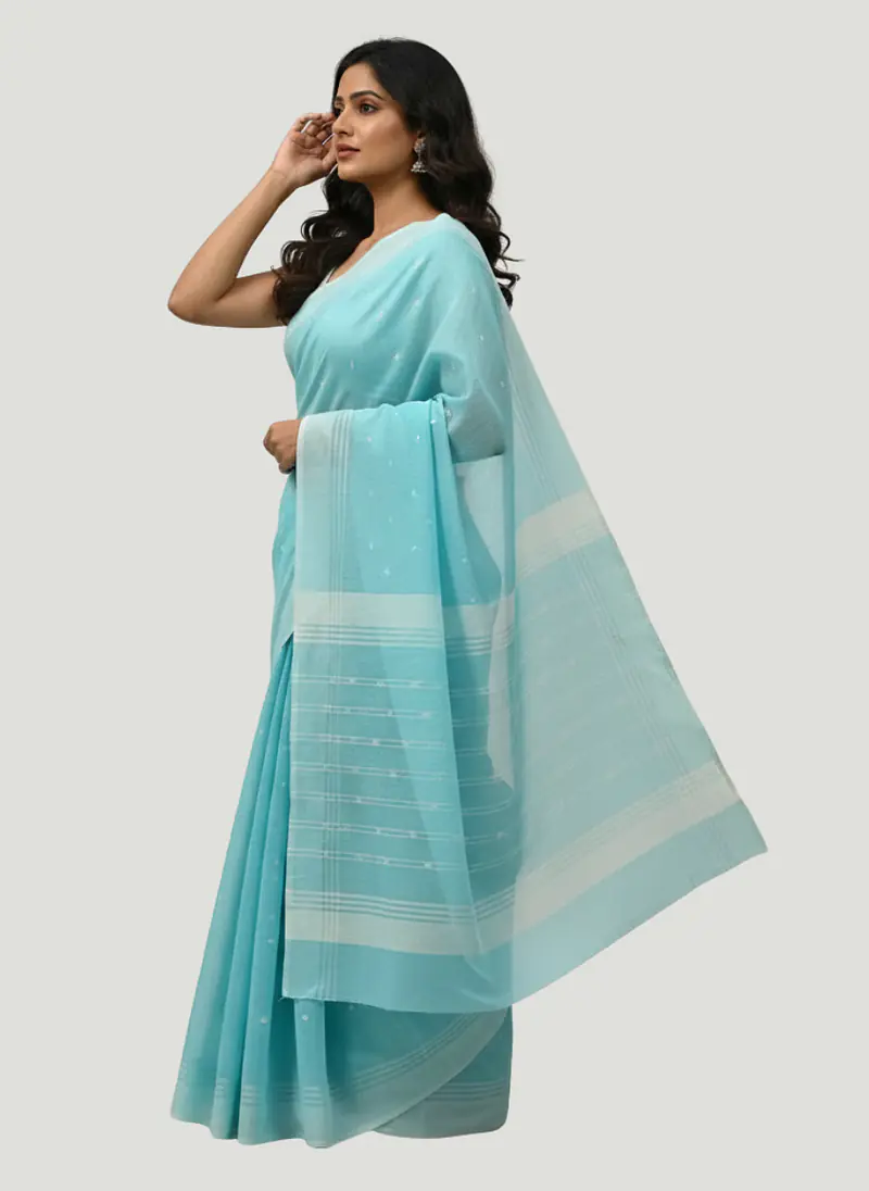 MAHESHWARI HANDLOOM COTTON SILK SAREE - Master