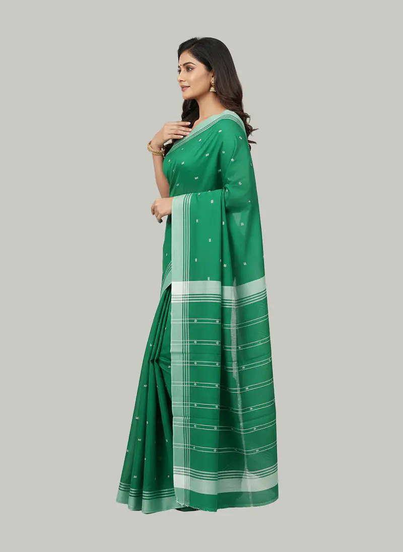 MAHESHWARI HANDLOOM COTTON SILK SAREE - Master