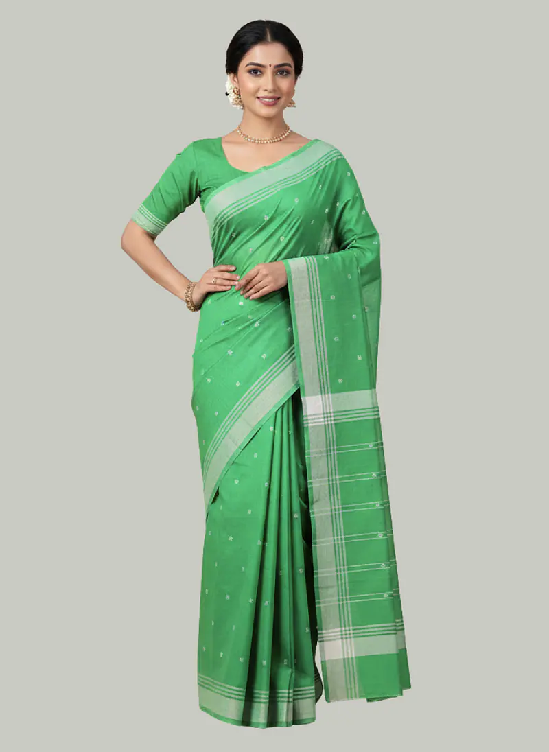 MAHESHWARI HANDLOOM COTTON SILK SAREE - Master