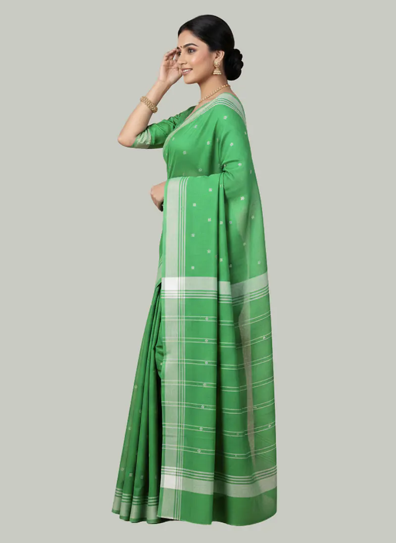 MAHESHWARI HANDLOOM COTTON SILK SAREE - Master