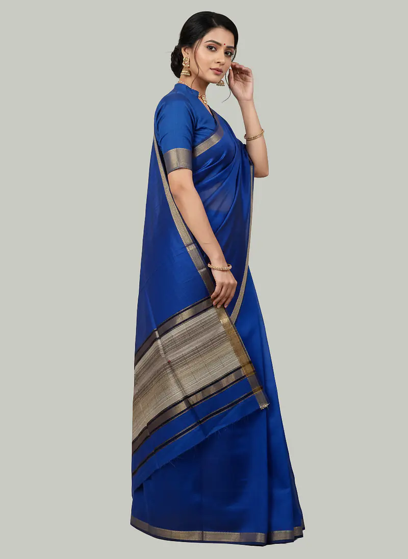 MAHESHWARI HANDLOOM COTTON SILK SAREE - Master