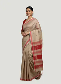 MAHESHWARI HANDLOOM COTTON SILK SAREE - Master