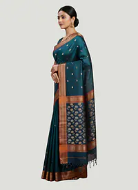 MAHESHWARI HANDLOOM COTTON SILK SAREE - Master