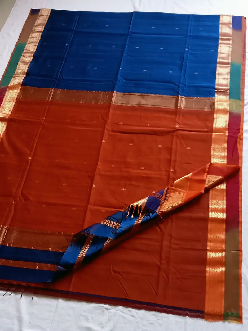 MAHESHWARI HANDLOOM COTTON SILK SAREE - Master
