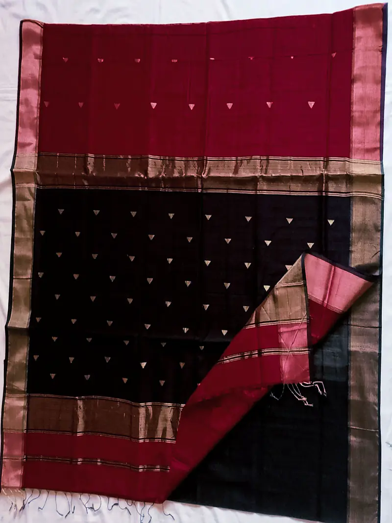 MAHESHWARI HANDLOOM COTTON SILK SAREE - Master