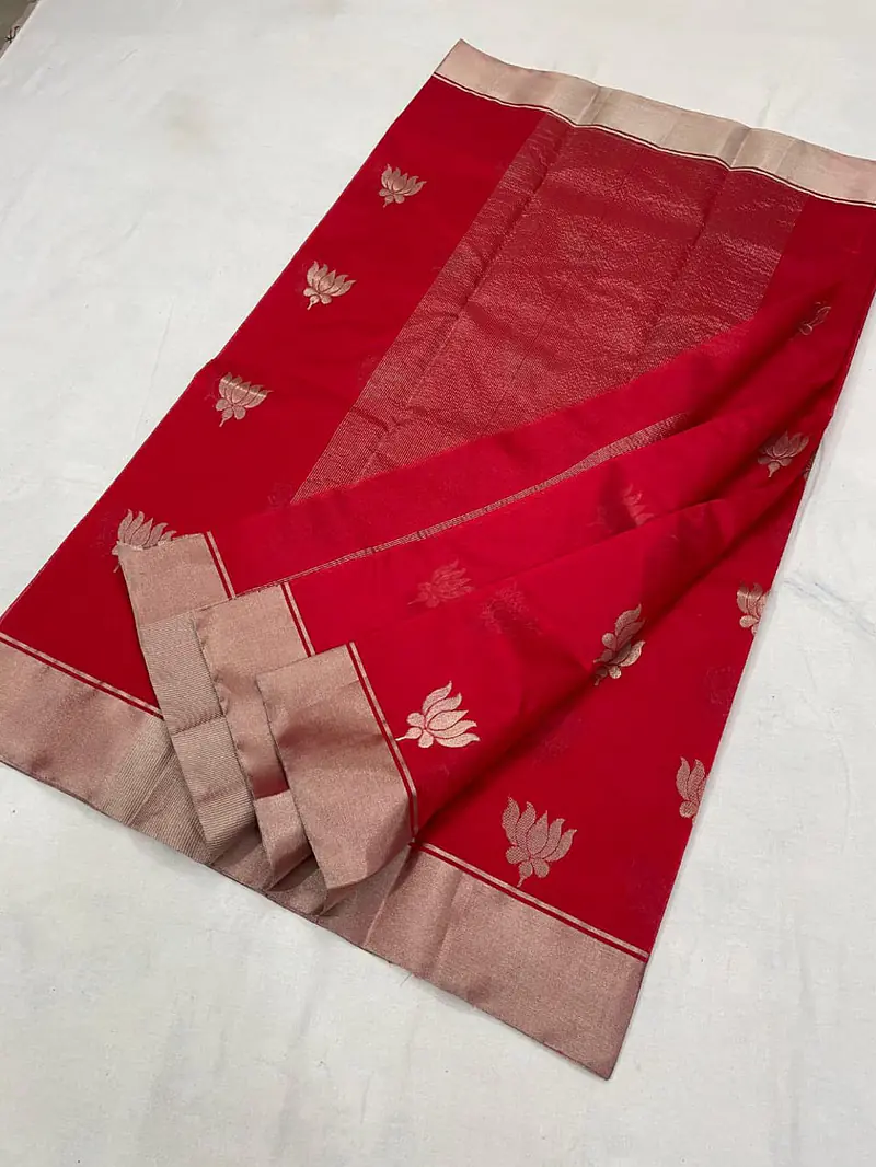 CHANDERI KAMAL BUTTA SAREE - Master